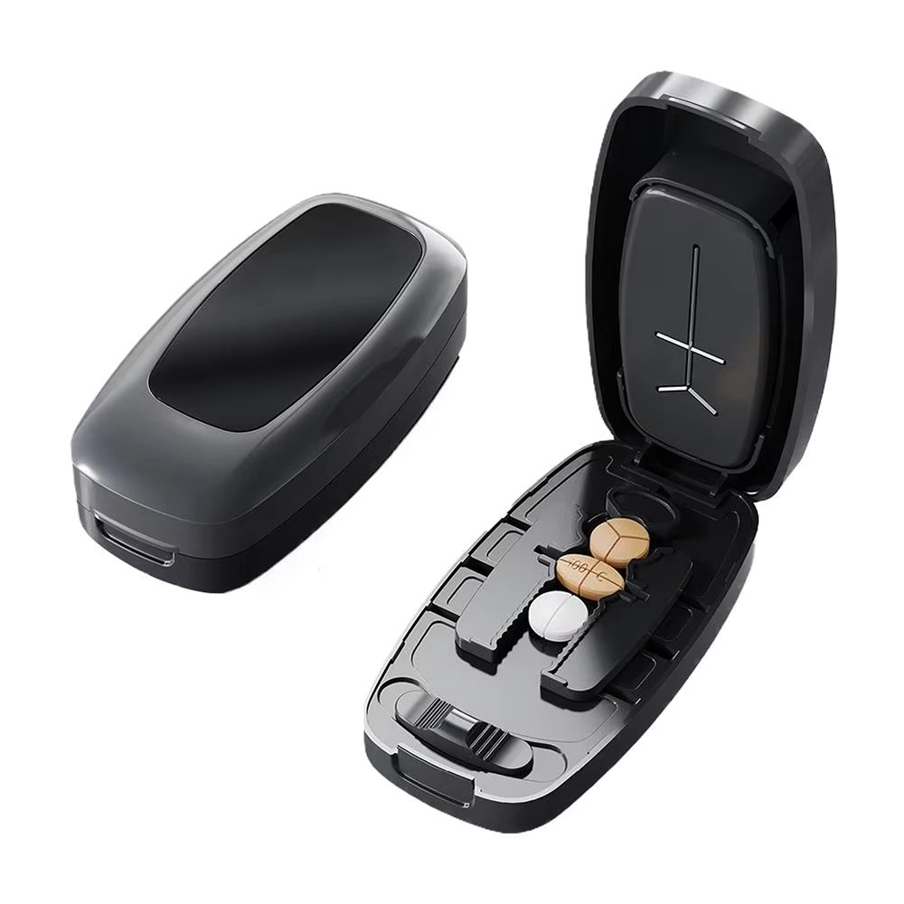 Food Storage With Dividers - 2/3/4-in-1 Pill Cutter Box Portable Multi-functional