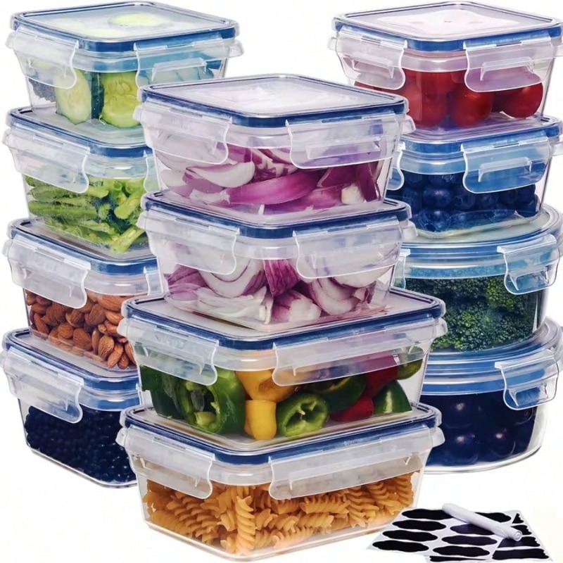 12 Piece Food Storage Containe - Food Storage Labels recension och pris