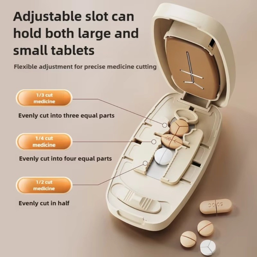 2/3/4-in-1 Pill Cutter Box Por - Food Storage With Dividers recension och pris