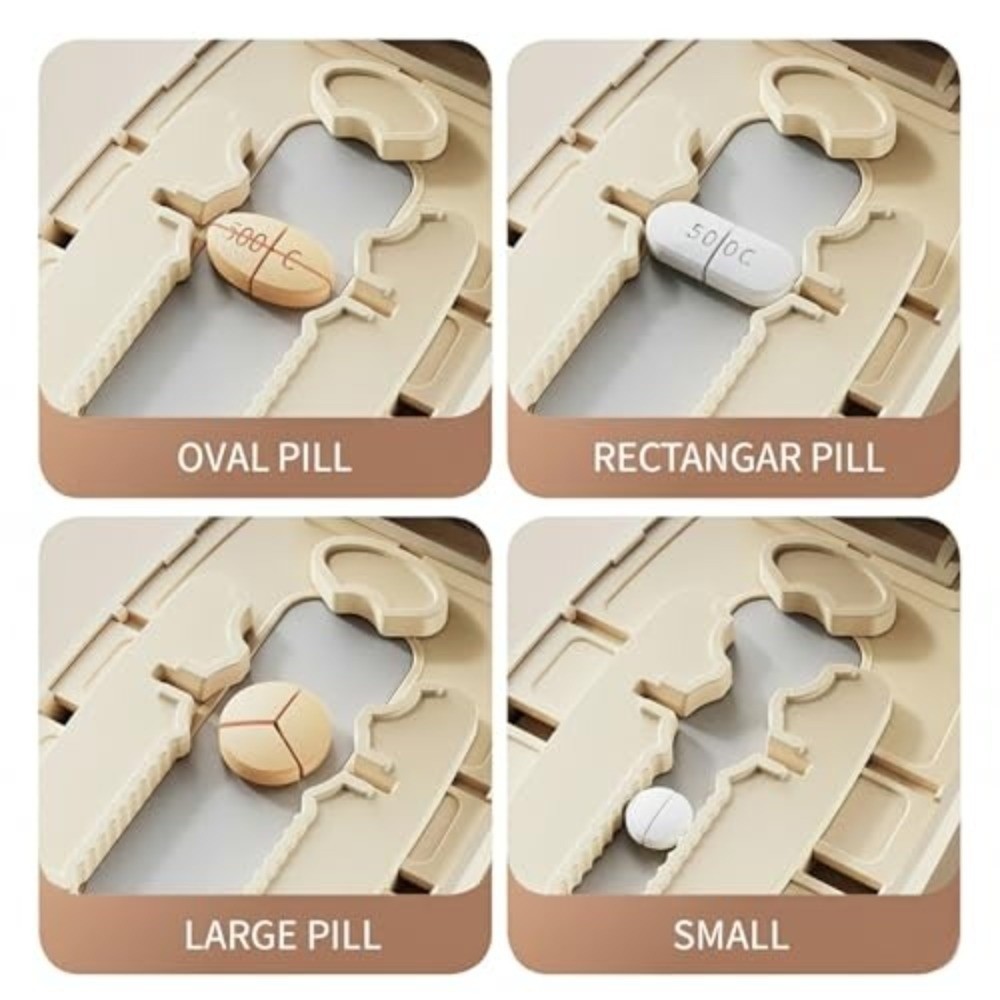 2/3/4-in-1 Pill Cutter Box Por - Food Storage With Dividers recension och pris
